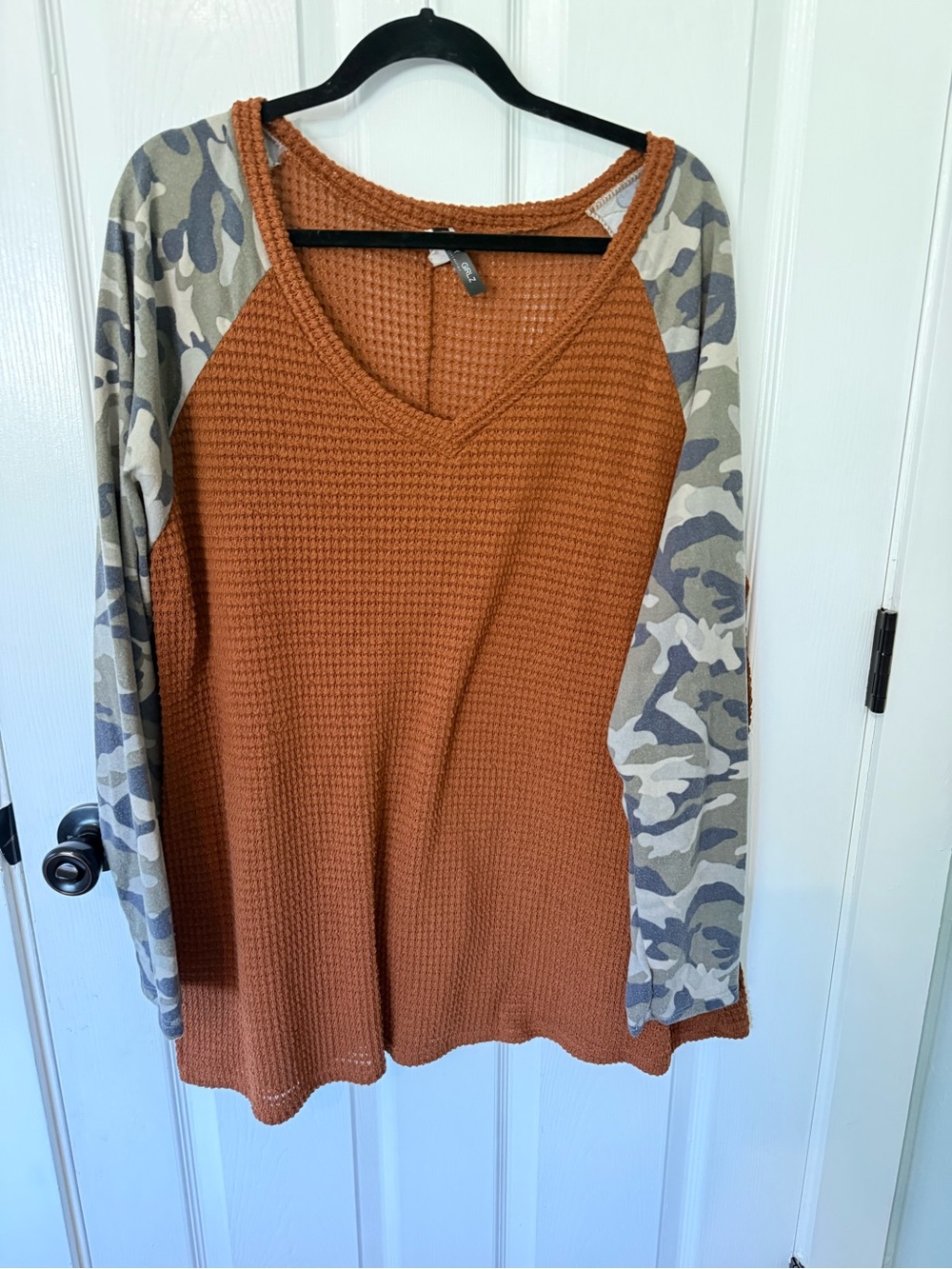 Glitzy Girlz Camo Long Sleeve Top 2XL